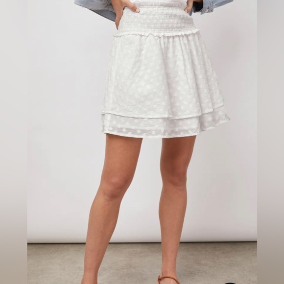 Rails Addison Skirt White Embroidered Daisies Size Medium NWT - Picture 3 of 14